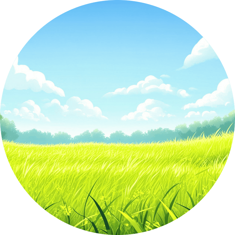 Grassy Background Circle